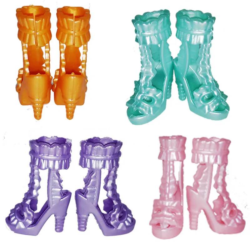 5pairs/lot 2016 New Fashion High Heel Shoes for Monster High Dolls High Quality Sandals For Doll House Doll Accessories
