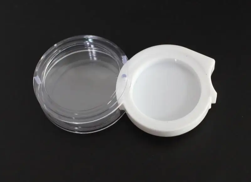 

100 PCS/LOT Empty 2g Plastic Jar, empty white container for lip balm, small eye shadow plastic pot, cosmetics pot packaging