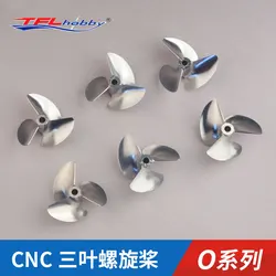 TFL Genuine Parts! Three-Bladed Propeller O-Series  CNC 1.4 Thread pitch  Hole Dia 34mm-59mm Aluminium Propeller for RC boat