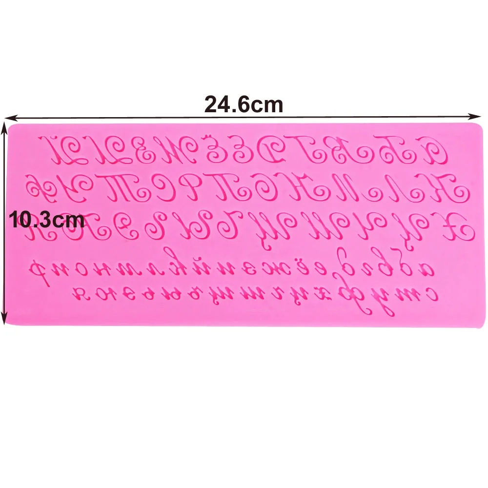 Byjunyeor M471 Letters Epoxy UV Resin Silicone Mold Cake Decoration Fondant Cake 3D Mold Food Grade  24.6*10.3*0.6cm