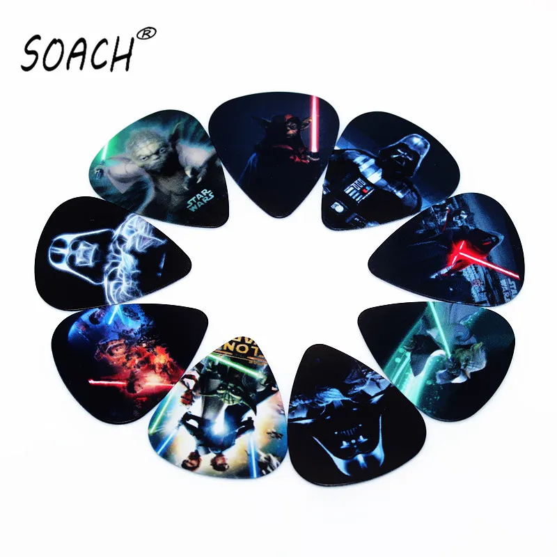 SOACH hot picks fashion 10pcs guitar Picks Thickness 1.0mm Musical instrument accessories paddle String guitar pick for ukulele