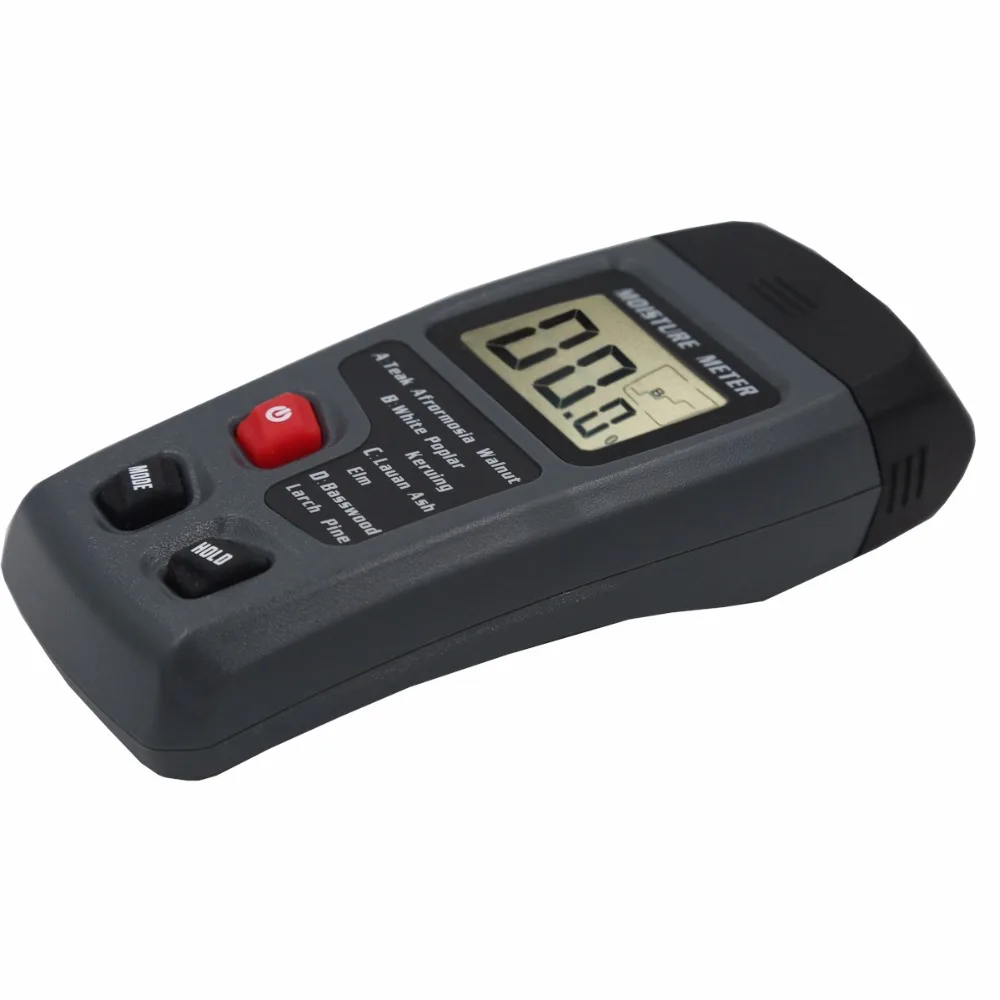 MT10 2 Chân Kỹ Thuật Số Đồng Hồ Đo Độ Ẩm Gỗ 0-99.9% Gỗ Độ Ẩm Bút Thử Gỗ Ẩm Ướt Báo Với Màn Hình LCD Lớn 40%