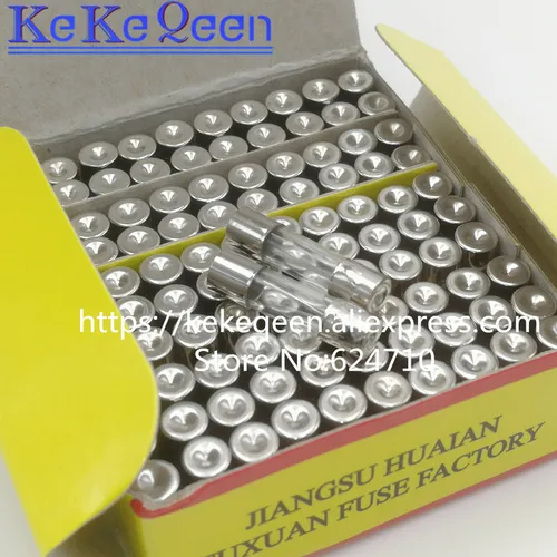 Imagen 2 del producto 100 Uds 5*20mm fusible de vidrio rápido 250V 5*20 F 0.2A/0.25A/0.3A/0.5A/1A/2A/3A/3.15A/4A/5A/6A/6.3A/7A/8A/10A/12A/15A/20A/25A/30A 5X20MM