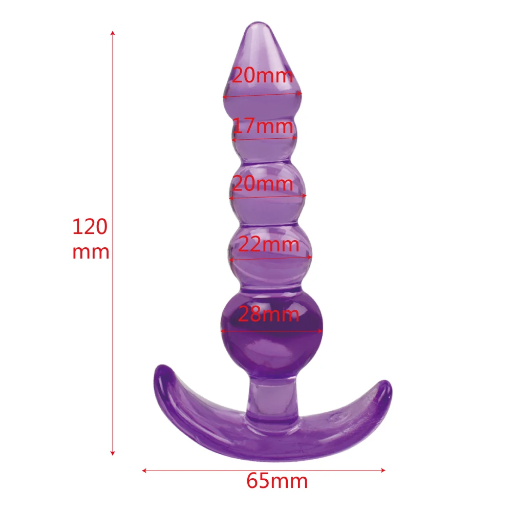 IKOKY Butt Plug Prostate Massager Sex Machine G-spot Silicone Anal Beads Adult Sex Toys For Woman Men Gay Jelly Anal Plug