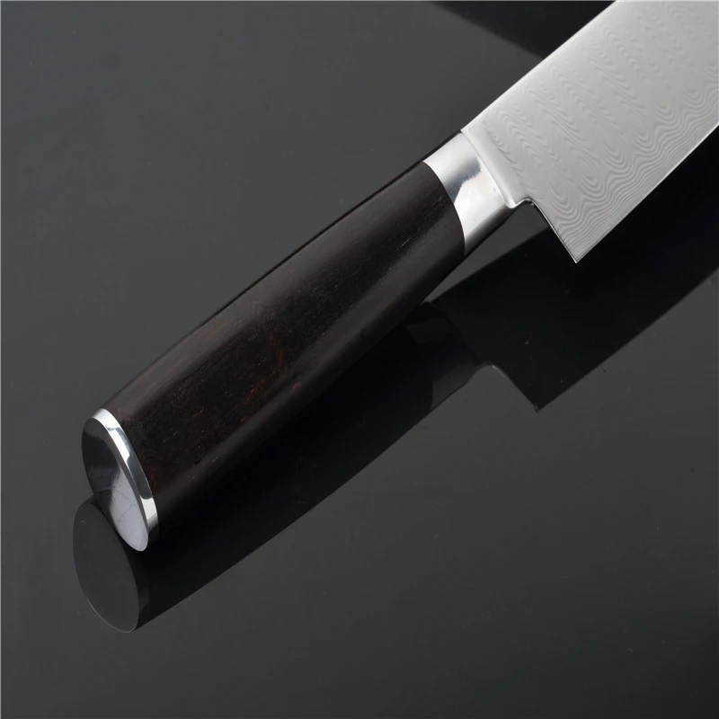 Long Lasting Sharp, Durable Luxury Ultimate Sharp Swedish Powder Steel Damascus Professional Chef Knife With Wood Handle