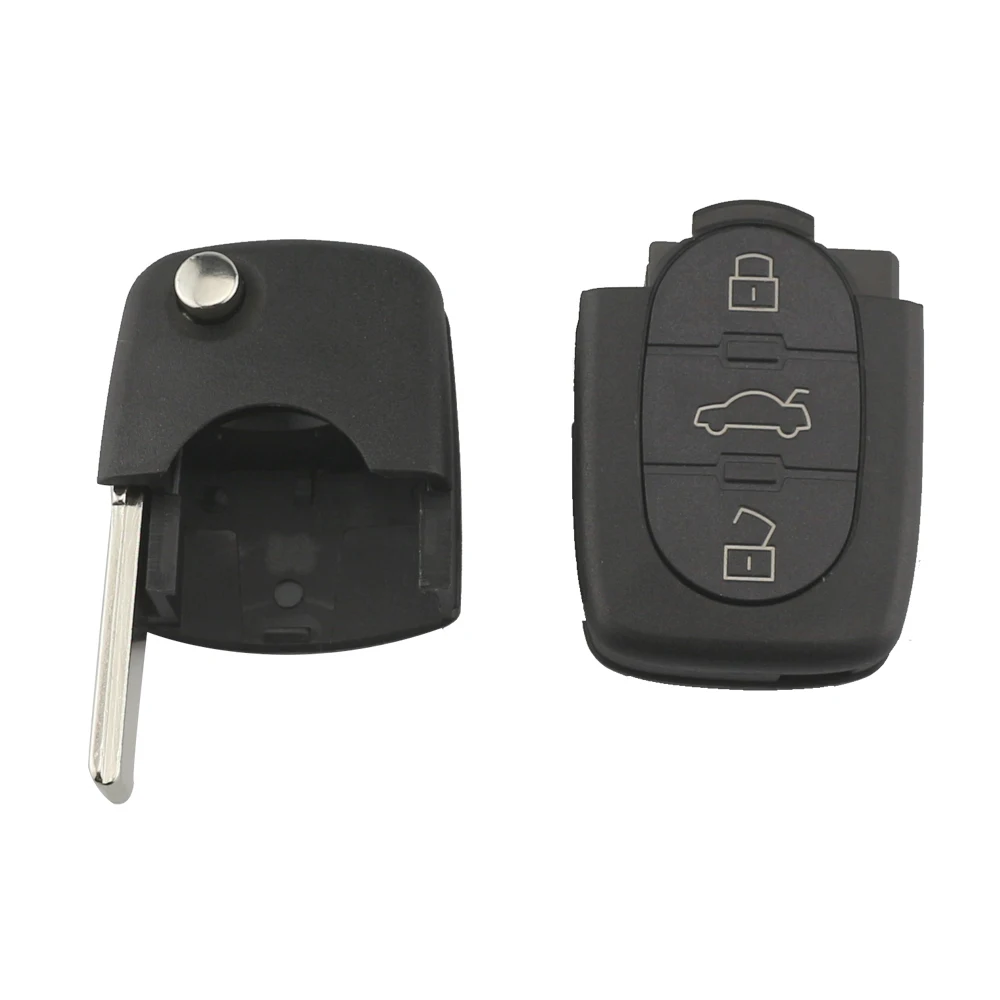 YIQIXIN 3 Button Flip Folding Remote Car Key For Audi 4D0837231A 4D0837231K 4D0837231N ID48 Chip For A3 A4 A6 A8 TT Old Models