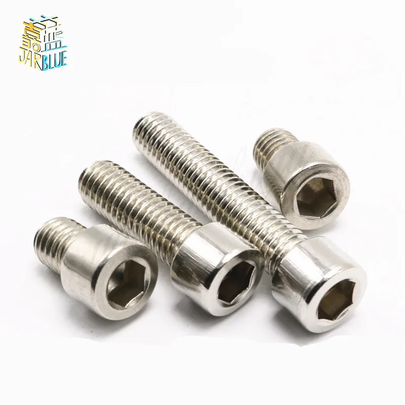 20Pcs M6*8mm/10mm/12mm/16mm/20mm/25mm/30mm/35mm/40mm Stainless Steel Screws Allen Hex Socket Head Screw Bolt Fastener GB70.1