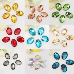 5-50pcs/lot Multiple Colors Oval Faceted Cusp Sewing Rhinestones Acrylic Craft For DIY Craft  Home Decoration Supplies