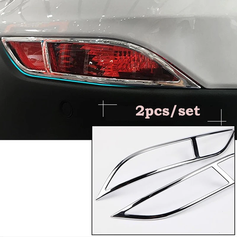 

For Buick Encore Opel Mokka 2016 2017 2018 2019 Car Rear Fog Lampshade Cover Trim Shell ABS Chrome Car Styling Accessories 2pcs
