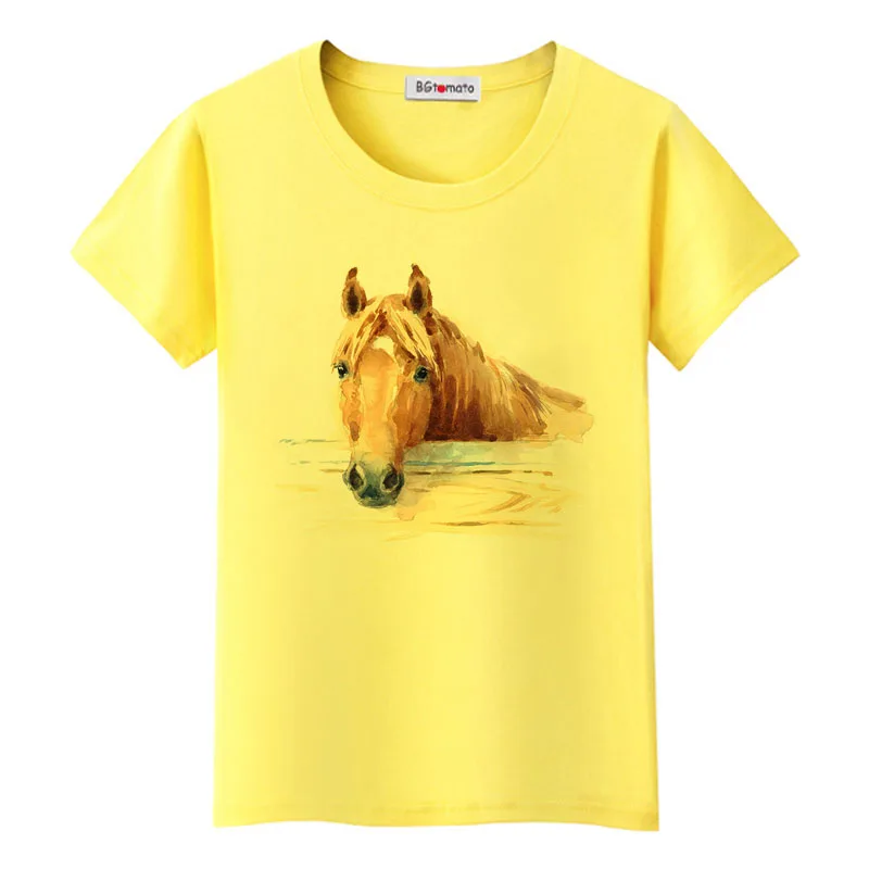 Super Cool 3D Horse Tshirt Cool Summer Tops Hot Sale Funny Tees Original Brand casual shirt lovely 3D horse t-shirt