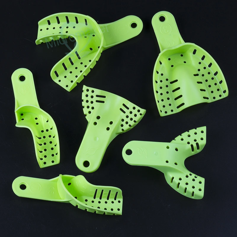 

10pcs /Set Green Plastic Dental Impression Trays Plastic Teeth Holder Central Supply Oral Hygiene Clinic Dentist Product