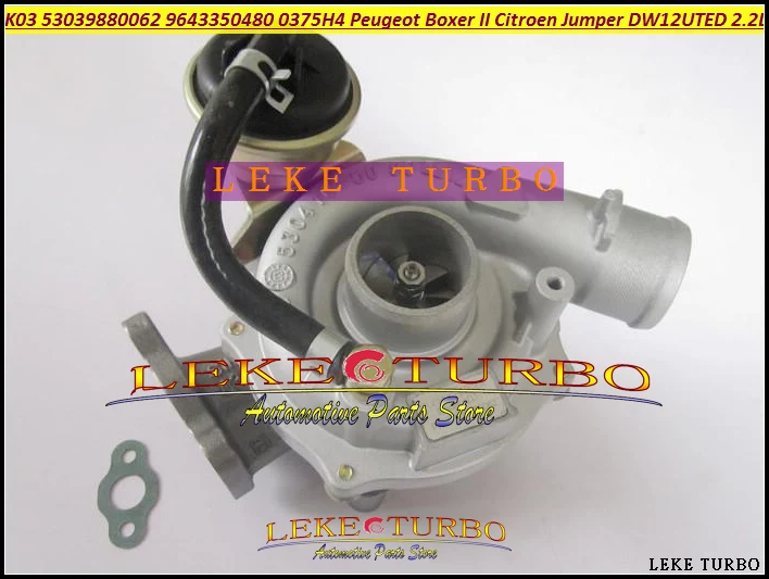 K03 53039880062 53039700062 0375H3 Turbo Turbocharger For Peugeot Commercial Boxer II For Citroen Jumper 01-10 DW12UTED 2.2L HDI