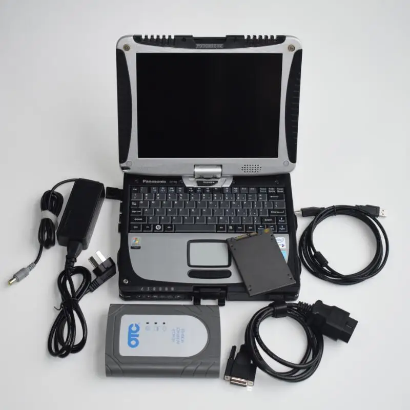 otc it3 for toyota diagnostic V18.00.008 software in 90% New laptop cf19 touch screen ready use Global Techstream GTS connector