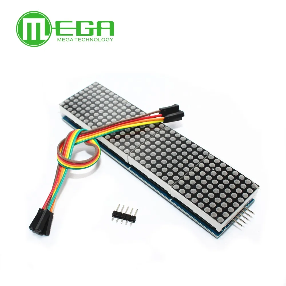 1pcs MAX7219 Dot Matrix Module For Microcontroller 4 In One Display with 5P Line