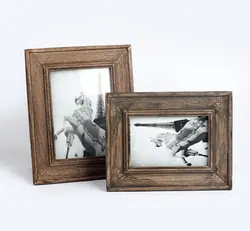 1PC 2 Size Zakka grocery continental retro solid wood frame table creative studio photo frame Home Furnishing decoration J0958