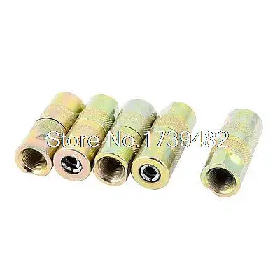 Excavator 4 Jaws Type Pressure Grease Gun Nipple Connector Coupler 5pcs