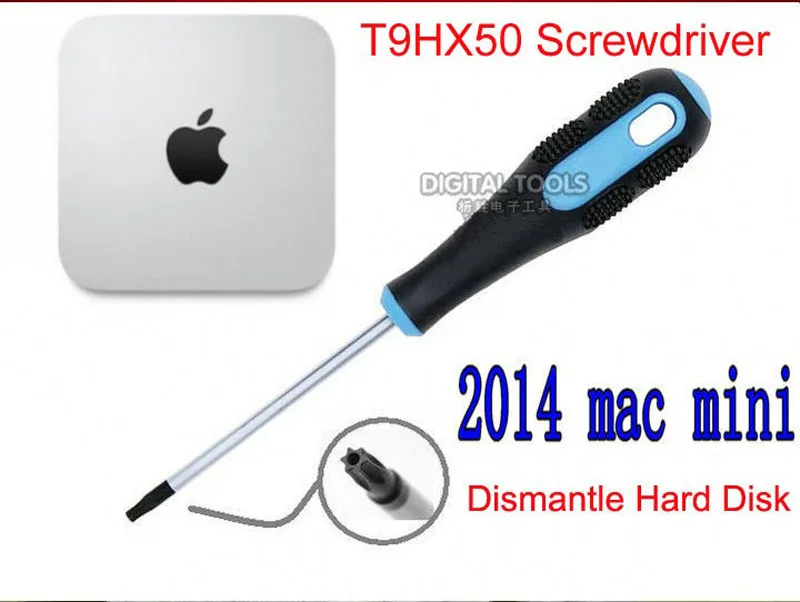 

Отвертка TR9 T9HX50 Torx со средним отверстием для разборки жесткого диска Apple Mac Mini Late 2014, Высокоуглеродистая сталь, магнитная точность