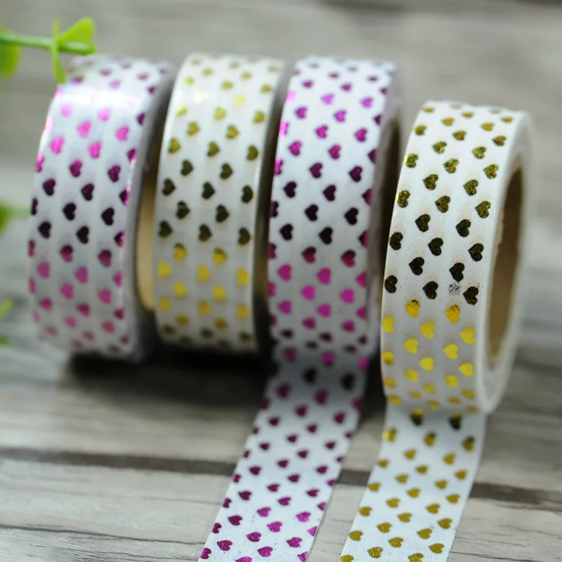 Free Shipping halloween golden foil stamping washi paper  tape/golden heart  washi tape 15mm*10m