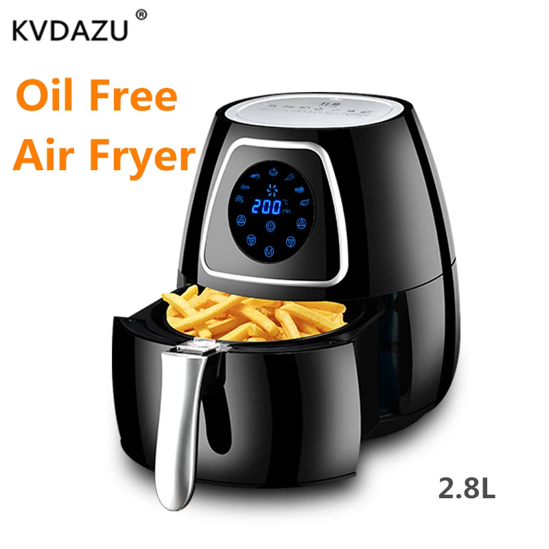 Smart Automatic Electric household air fryer potato chips Oven NO smoke oil free fried chicken airfryer bake BBQ double pot