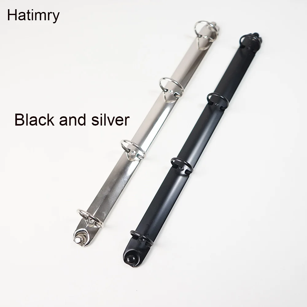 Hatimry Binder clip 4 holes spiral clip for A4 notebook black and silver clip  stainless steel A4 floder clip para paper