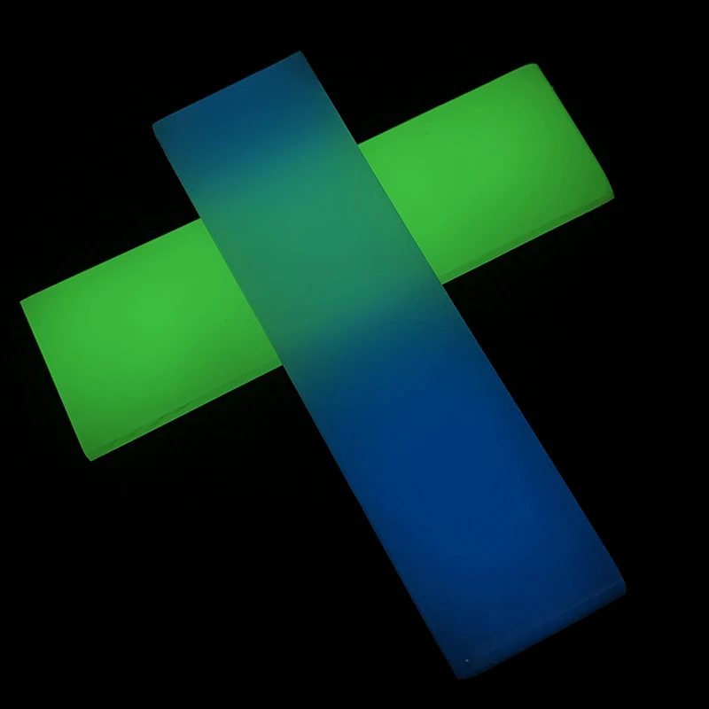 1 pezzo fai da te manico del coltello materiale luminoso piastra in resina composita fai da te manico del coltello luminoso materiale del bordo luminoso