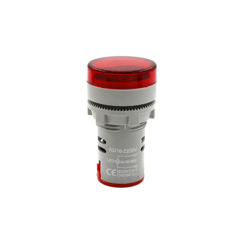 소형 LED 디지털 디스플레이 전류계 AC 60v-500v 디지털 표시 조리개 22mm 신호 램프, 보트 경고등 범위 1-100a