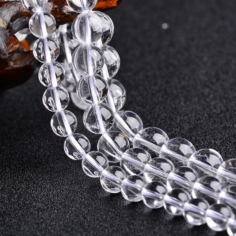 Crystal White Transparent Glass Ball Beads Optional4/6 / 8/10 / 12/14 / 16/18 / 20 mm Suitable for Bracelet DIY Jewelry Make
