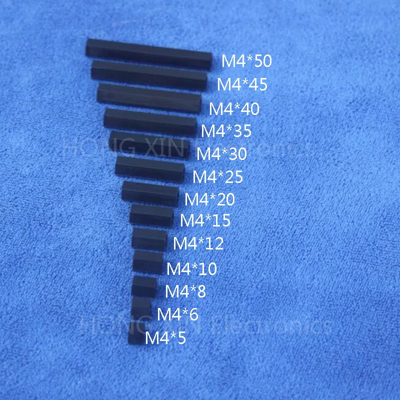 M4*6 Black 1pcs Nylon Standoff Spacer Standard M4 Plastic Female-Female 6mm Standoff Repair accessory High Quality