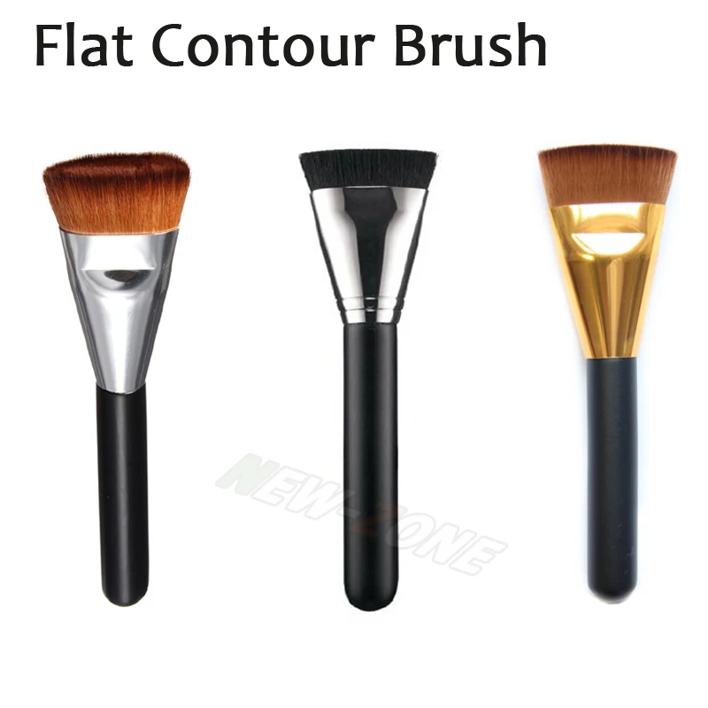 Makeup 163 Flat Contour Brush Wide Top Foudation Bronzer Brushes Big Face Blend Cosmetic Tool