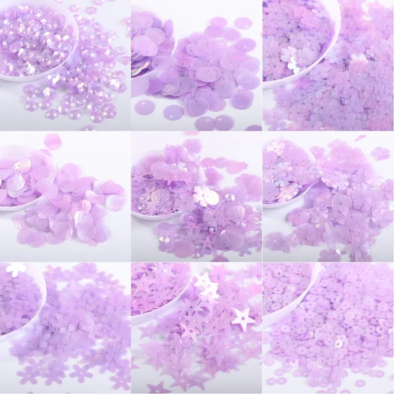 

Magic Purple Color Sequins 500g/pack PET Frosted Sequins Paillettes Sewing Wedding Craft, Women Garments Shoes DIY Accessories