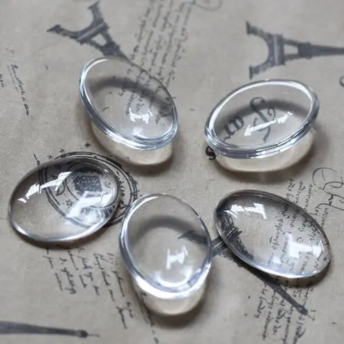 

Free Shipping - 18x25mm Clear Glass Domes Oval Shape Cabochon Cameo Cover Cabs for Diy Jewelry Findings Settings Wholesale