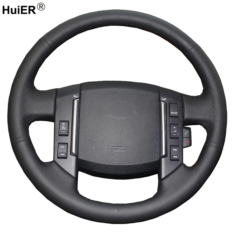 Hand Sewing Car Steering Wheel Cover For Land Rover Freelander 2 2007 - 2010 2011 2012 For Land Rover Discovery 3 2004-2008 2009