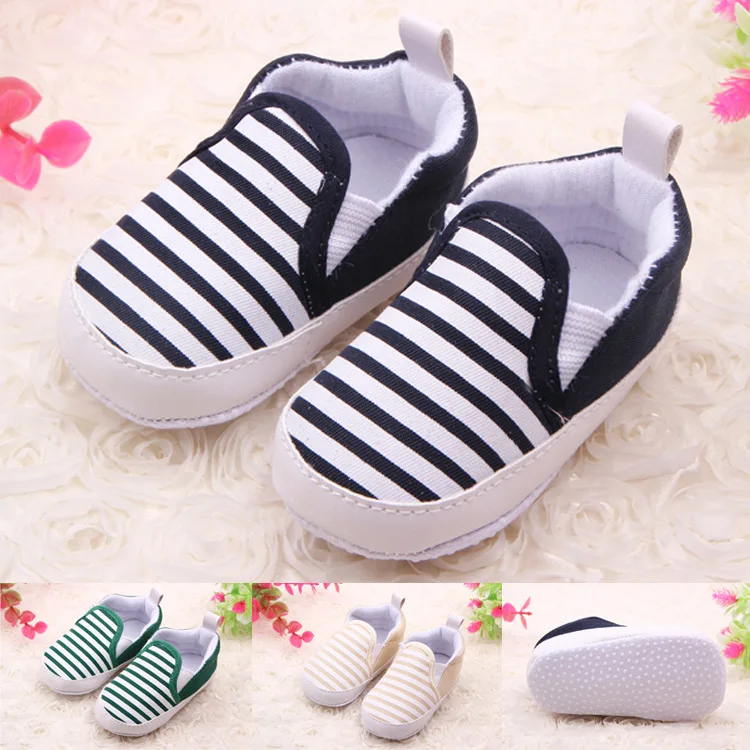 

Fashion autumn Naval stripe Baby Boys soft Shoes Infant Slip-On First Walkers Toddler Striped Canvas Sneaker bebek DS19