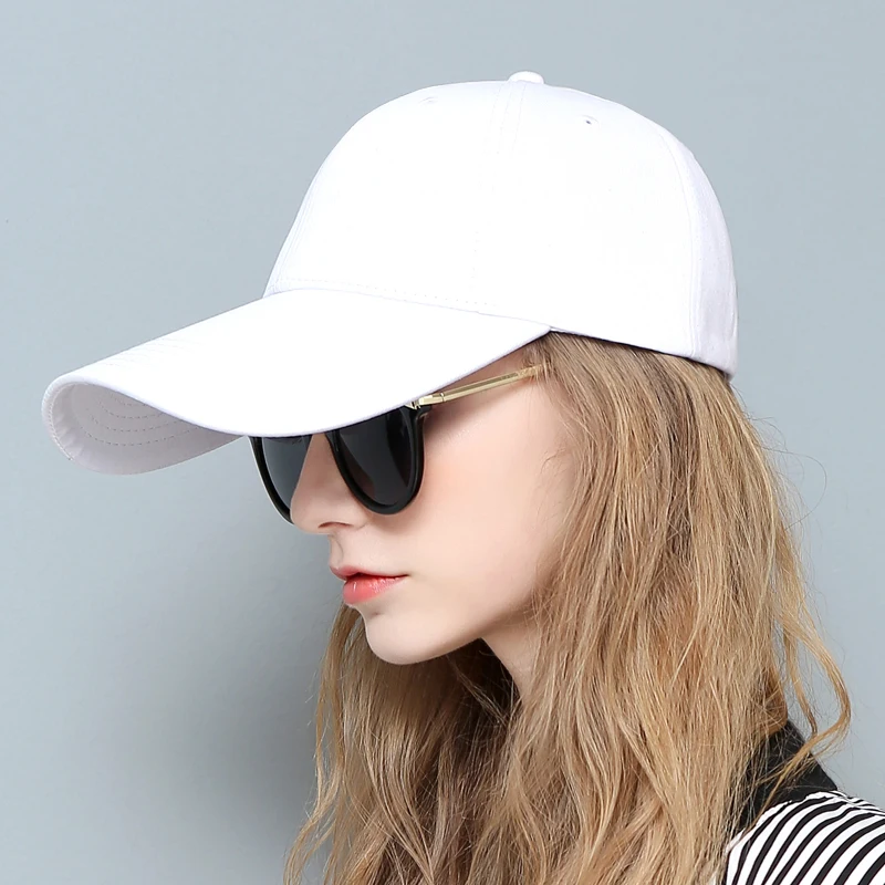 Lady New Baseball Cap Female Summer Sun Hat Girls Outside Travel Leisure Cap Visor White Black Cap Casual Hat B-8035