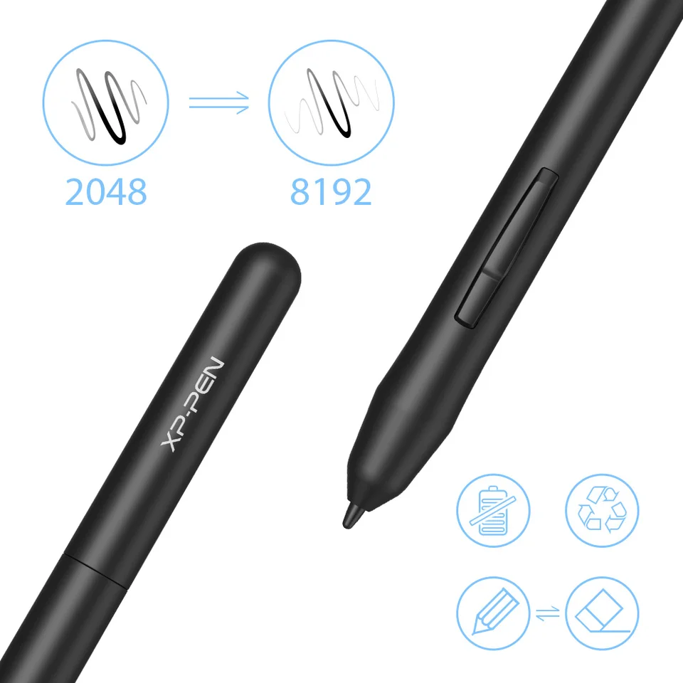 XP-Pen タブレット ペン付き シルバー XP-Pen 星03v2 10×6インチ デジタルタブレット 8192段階圧力