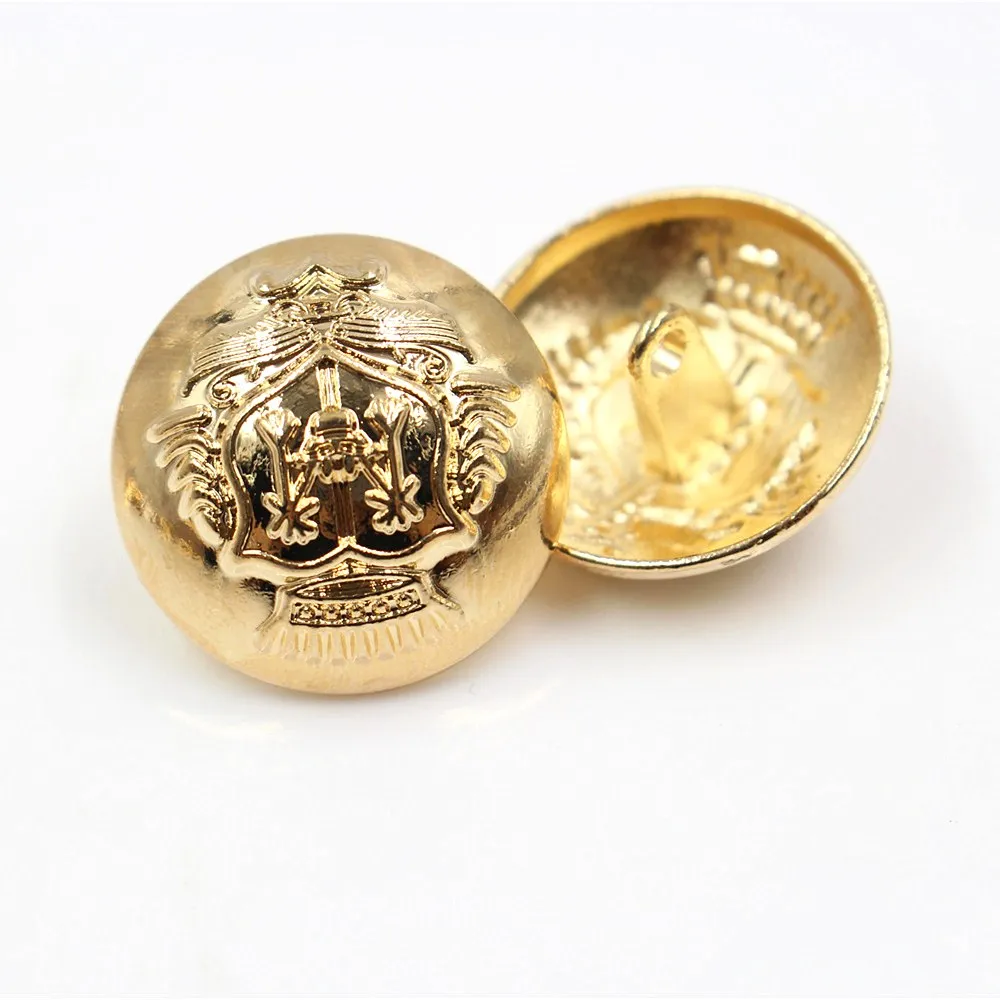 10pcs/lot Retro Style metal button Gold for clothing sweater coat decoration shirt buttons accessories DIY JS-0243