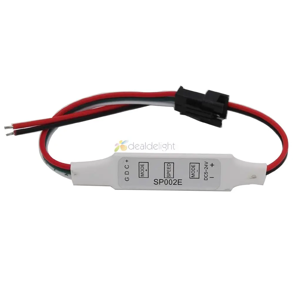 

10pcs SP002E 3 Key Mini RGB Controller DC5-24V for Pixels Dream Color WS2811 WS2812B LED Strip to 2048 pixels