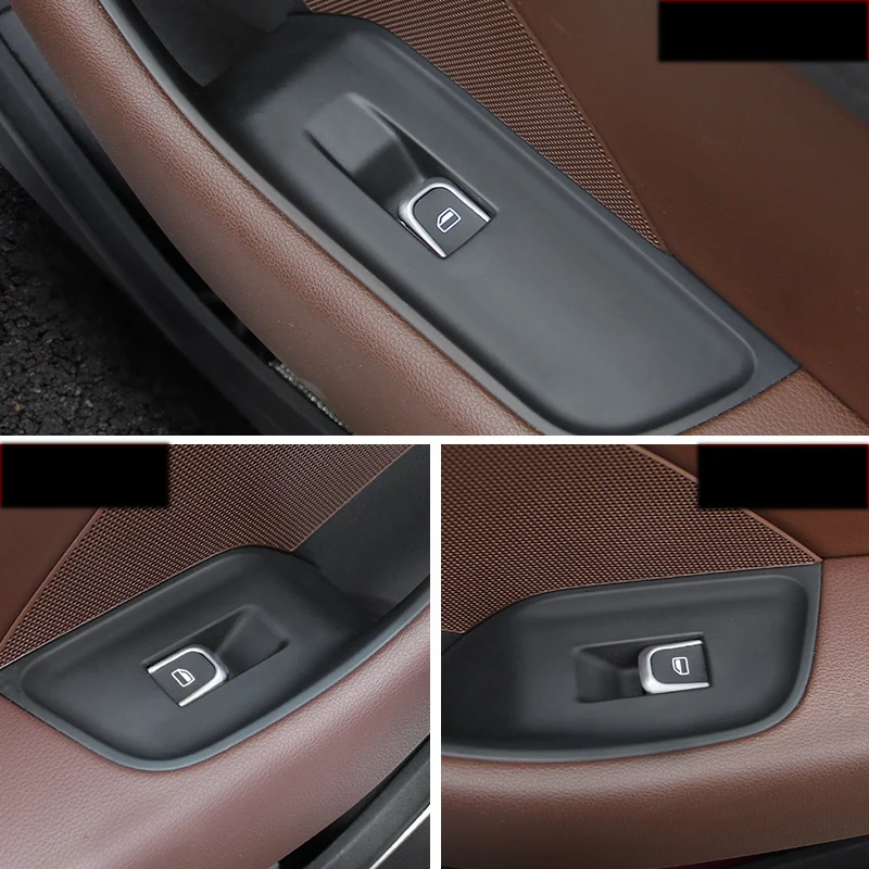 car styling cover trim window lift button switch sequin interior strips ABS sticker for Audi A3 A4 Q3 Q5 decoration Accessories