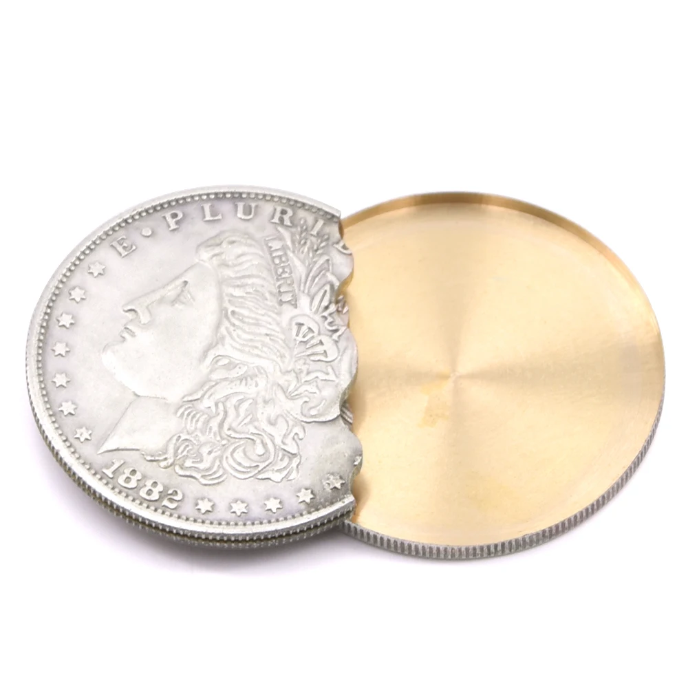 Supper Copper Flipper Coin Butterfly Morgan Dollar Coins Magic Accessories Professional Magic Tricks Magicians Props Gimmick