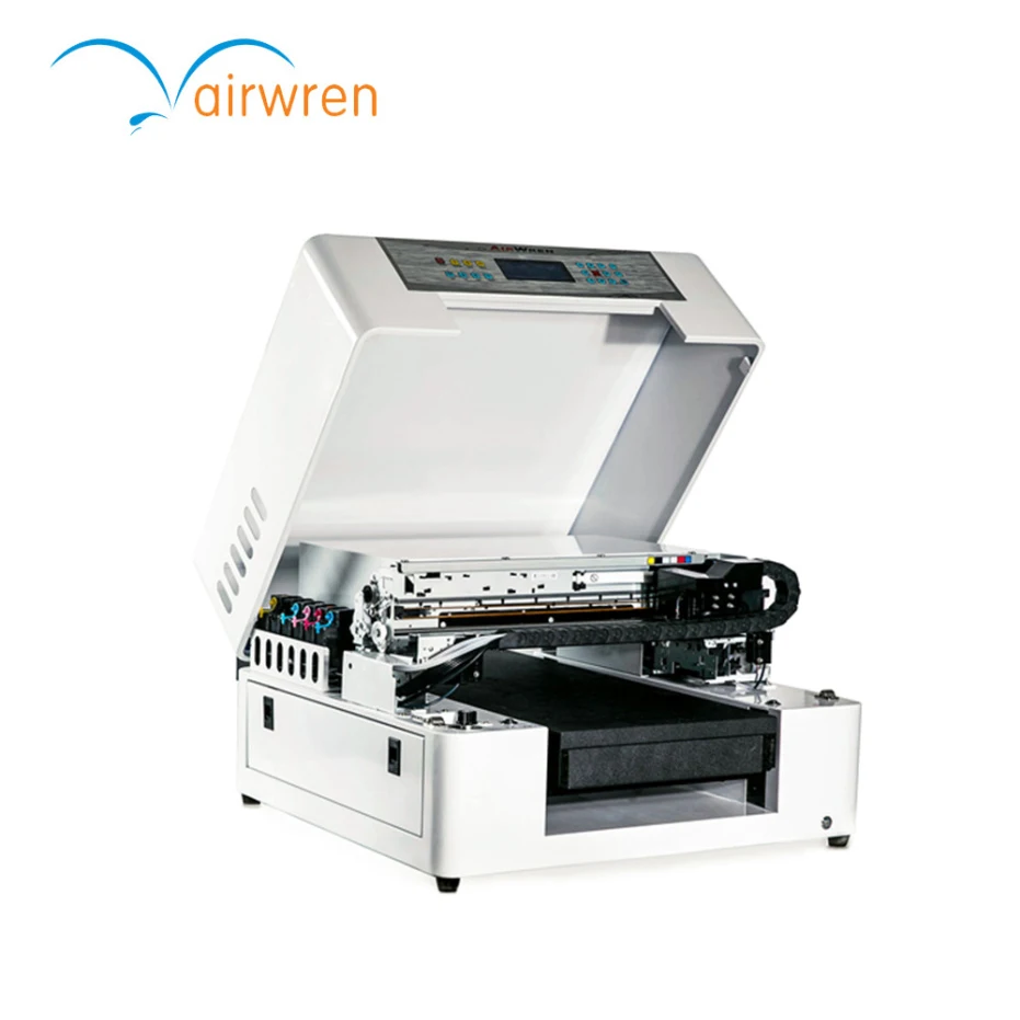 Airwren Mini Flatbed For Mobile Phone Shell With A3 Size UV LED Ink Jet Printer with High Resolution