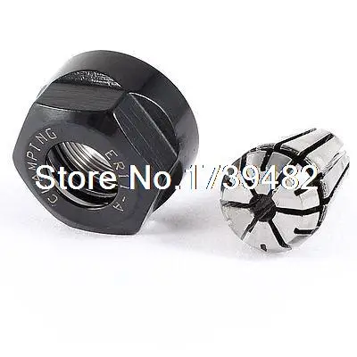 1/8" ER11 Precision Spring Collet Chuck Silver Tone w Screw Nut