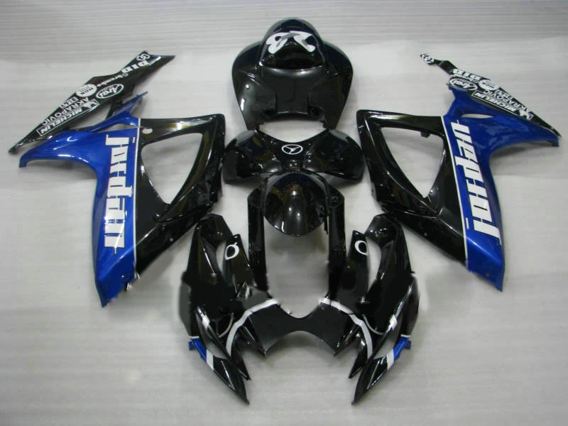 Hey-Blue black white mold Fairing kit for SUZUKI GSXR600 750 K6 06 07 GSXR 600 GSXR750 2006 2007 ABS Fairings set