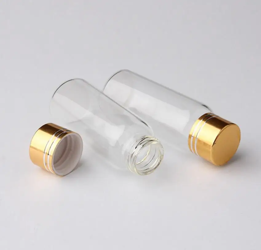 200pcs/lot diameter 27mm 25ml aluminum cover neck glass bottle storage candy bottles Wholesale