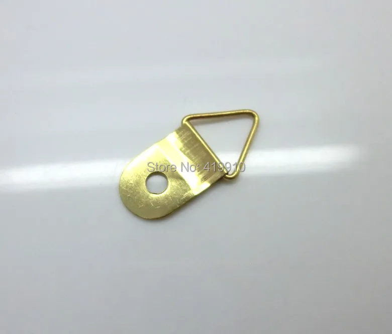 Free shipping-50Pcs Gold Tone Photo Frame tied Metal Hooks 1 Holes 3.6cmx1.5cm J1787