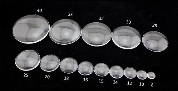 200pcs 18mm Round Clear/Transparent Glass Cabochons/Cover Cabs,Pendants Domed for Photos,Cabochons,or Art,For Base Setting Tray