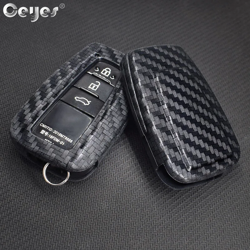 Ceyes Car Accessories Styling Key Cover Fob Auto Smart Remote Protection Key Holder Shells Case For Toyota Camry CHR C HR Avalon