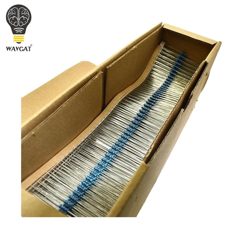 100PCS DIY Metal film resistor 1/4W series 1R~2.2M 1% resistance 10K 22K 47K 100K 10 220 1K5 100R 220R 1K 1.5K 2.2K 4.7K 4K7 ohm