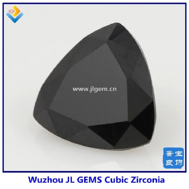 

MOQ=100pcs Free Shipping AAAAA Cubic Zirconia Triangle Black Loose Stone 3x3mm-10x10mm Triangle CZ Stone Wholesale Price