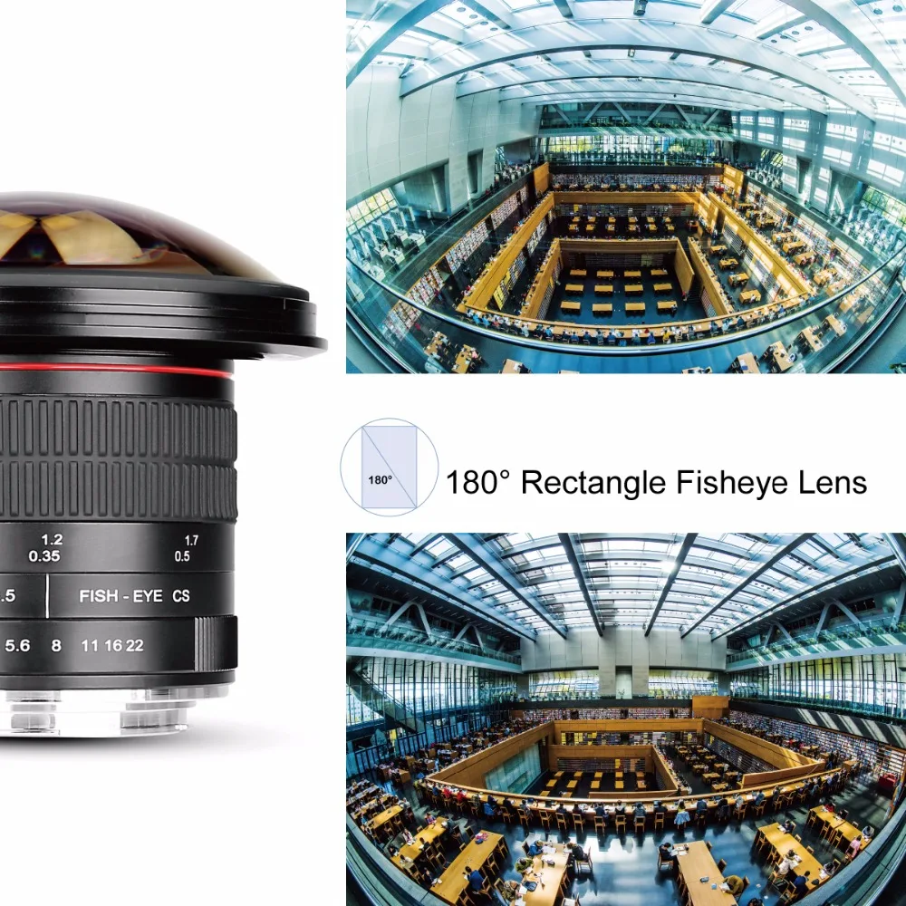 Meike 8mm f2.0 ultra breites Fisheye-Objektiv für Canon EOS Ef/Nikon F-Mount-Kameras mit APS-C/Vollbild – Detail 4