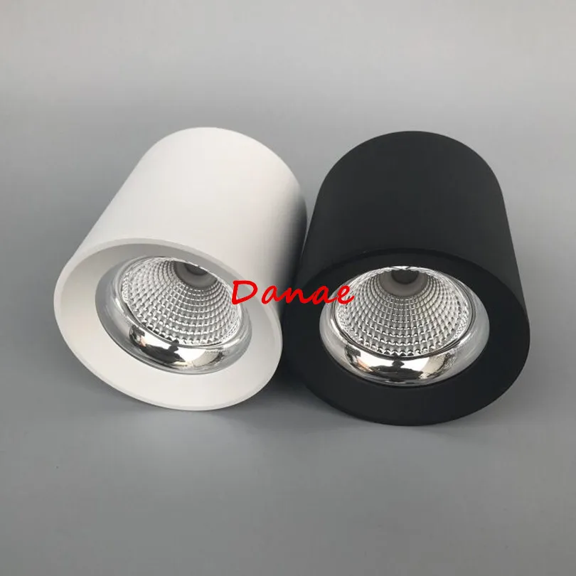 

10X LED Downlights Surface Mounted 10W 15W 25W 35W 50W COB LED Ceiling Lamps Dimmable Square Round Black White LED Spotlight